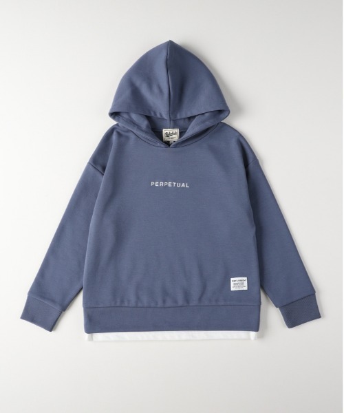 Right-on(ライトオン)の「【Refurbish】フェイクレイヤードパーカー(カジュアル/スタイリッシュ/おしゃれ/メンズ/レディース)(パーカー・キッズ・ブルー/ブラック・130/140/150/160)」の8枚目の写真