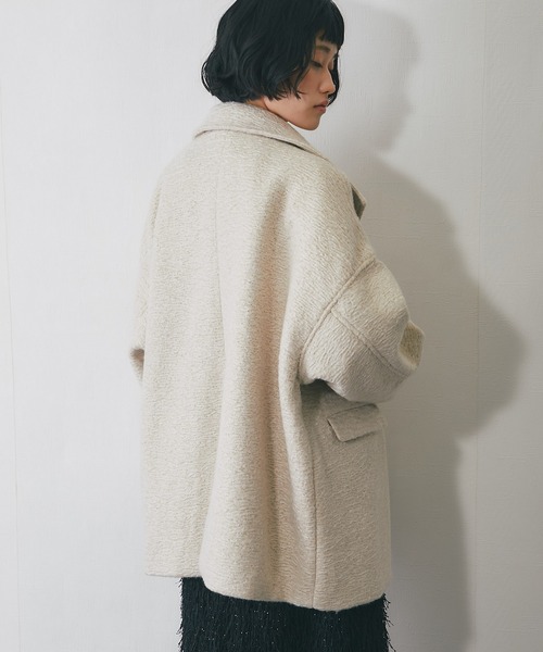 ANOTHER S(アナザーエス)の「カールシャギーダブルコート(チェスターコート・レディース・チャコールグレー/ブラウン/アイボリー・FREE)」の9枚目の写真