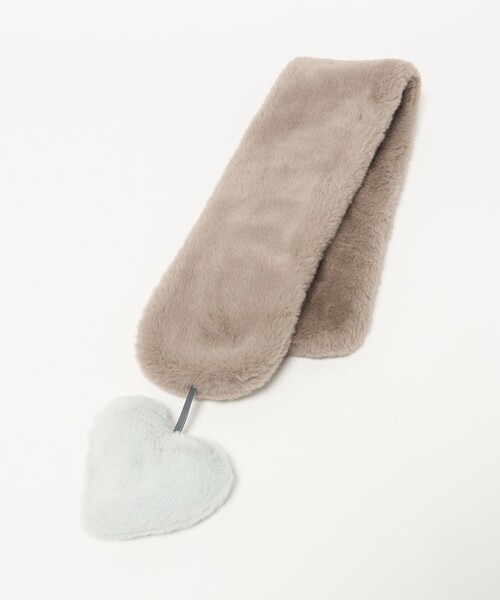 green label relaxing(グリーンレーベルリラクシング)の「フェイクファー ハートモチーフ マフラー(マフラー・キッズ・オフホワイト/ライトピンク/モカ・FREE)」の9枚目の写真