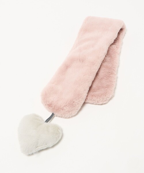 green label relaxing(グリーンレーベルリラクシング)の「フェイクファー ハートモチーフ マフラー(マフラー・キッズ・オフホワイト/ライトピンク/モカ・FREE)」の11枚目の写真