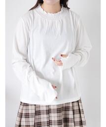 ehka sopo | シャーリング襟カットソー(Tシャツ/カットソー)