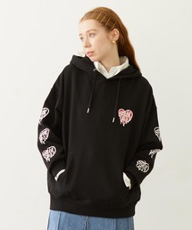 MILKFED. | MELTY HEART WIDE HOODIE SWEAT(パーカー)