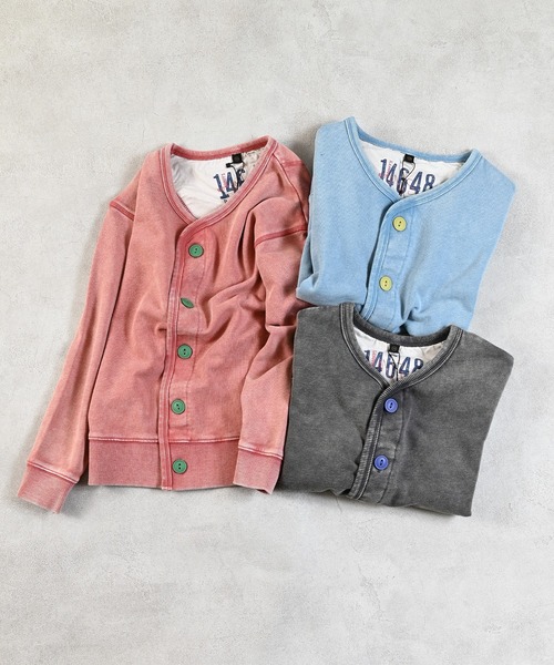 MARKEY'S（マーキーズ）の「ウラケミリタリーカーディガン（カーディガン/ボレロ・キッズ・ブルー/レッド/チャコール・80/95/100/110/120/130/140/150/90）」の4枚目の写真