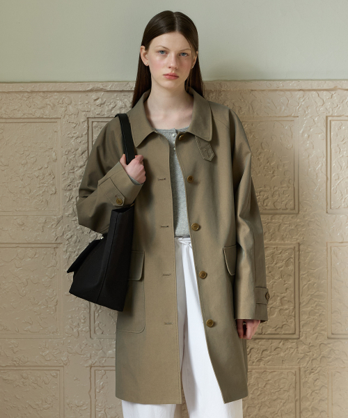 TTUDEMENT(トュードメント)の「CLASSIC HALF TRENCH COAT KHAKI(トレンチコート・レディース・その他・FREE)」の2枚目の写真