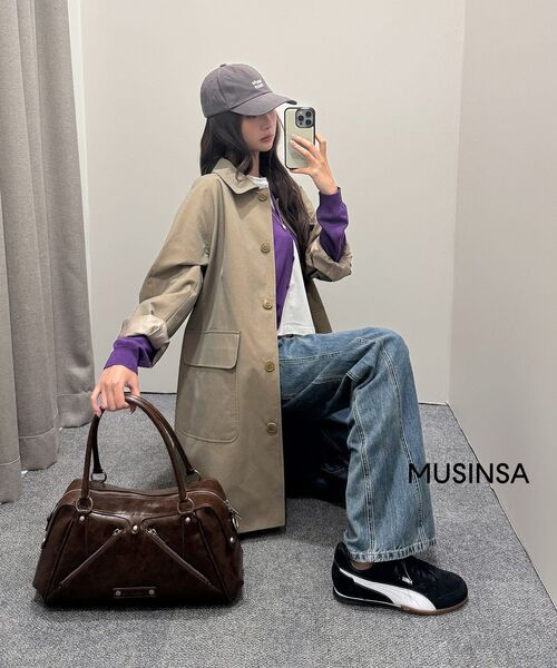 TTUDEMENT(トュードメント)の「CLASSIC HALF TRENCH COAT KHAKI(トレンチコート・レディース・その他・FREE)」の3枚目の写真