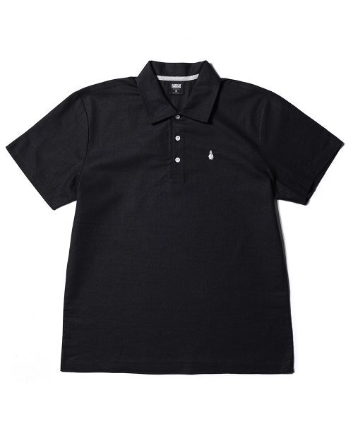 GAKKAI UNIONS(ガッカイユニオンズ)の「リネン半袖カラーTシャツブラック(ポロシャツ・レディース・その他・MEDIUM/LARGE)」の2枚目の写真