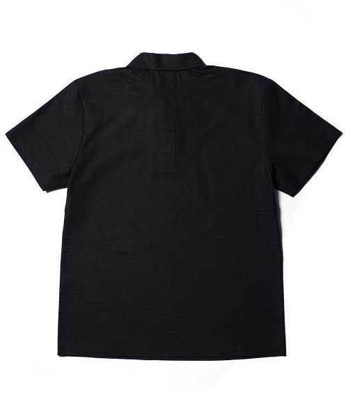 GAKKAI UNIONS(ガッカイユニオンズ)の「リネン半袖カラーTシャツブラック(ポロシャツ・レディース・その他・MEDIUM/LARGE)」の4枚目の写真