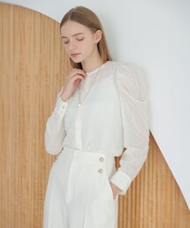 ANAYI（アナイ）の「ランダムドットプリントシャーリングブラウス