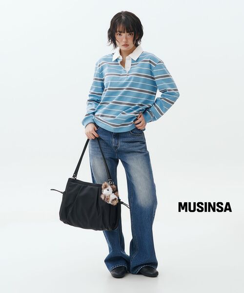 MUSINSA STANDARD WOMAN（ムシンサスタンダードウーマン）の「ウィメンズルーズフレアデニムパンツ[ミディアムインディゴ]（デニムパンツ・レディース・その他・30/24/25/26/27/28/29）」の10枚目の写真