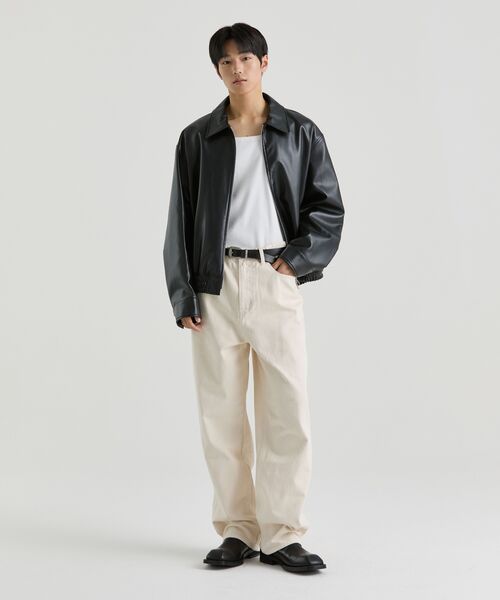 MUSINSA STANDARD（ムシンサスタンダード）の「ルーズバギーデニムパンツ [クリーム]（デニムパンツ・メンズ・その他・40/38/36/34/28/29/32/30/31/33/26/27）」の10枚目の写真