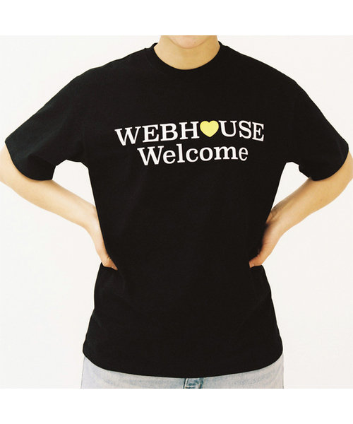 WEBHOUSE(ウェブハウス)の「ウェブハウスラブTシャツ - ブラック(Tシャツ/カットソー・レディース・その他・LARGE/SMALL/MEDIUM)」の1枚目の写真