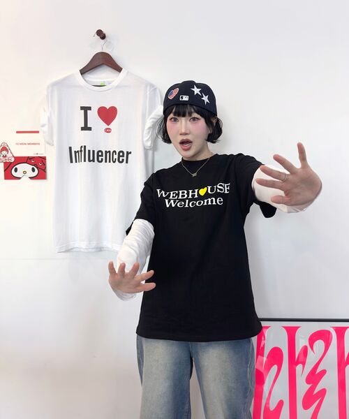WEBHOUSE(ウェブハウス)の「ウェブハウスラブTシャツ - ブラック(Tシャツ/カットソー・レディース・その他・LARGE/SMALL/MEDIUM)」の3枚目の写真