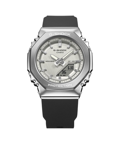 G-SHOCK(ジーショック)の「GM-S2110シリーズ / メタルベゼル / GM-S2110-1A7JF(アナログ腕時計・レディース・ブラック×シルバー・FREE)」の2枚目の写真