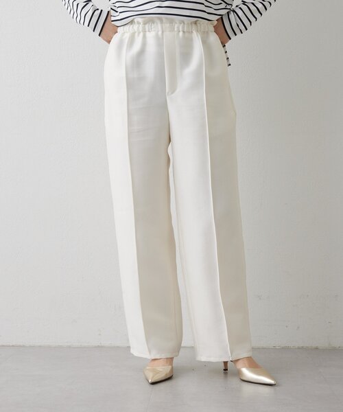 Drawing Numbers（ドローイング ナンバーズ）の「【Drawing Numbers】《セットアップ対応可》シルキーダブルクロスワイドパンツ（その他パンツ・レディース・ネイビー/ブラウン/ホワイト・38）」の5枚目の写真