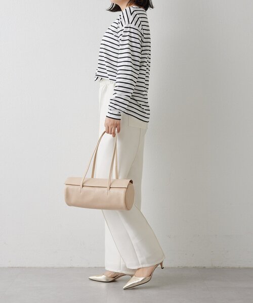 Drawing Numbers（ドローイング ナンバーズ）の「【Drawing Numbers】《セットアップ対応可》シルキーダブルクロスワイドパンツ（その他パンツ・レディース・ネイビー/ブラウン/ホワイト・38）」の6枚目の写真