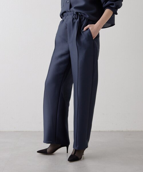 Drawing Numbers（ドローイング ナンバーズ）の「【Drawing Numbers】《セットアップ対応可》シルキーダブルクロスワイドパンツ（その他パンツ・レディース・ネイビー/ブラウン/ホワイト・38）」の17枚目の写真