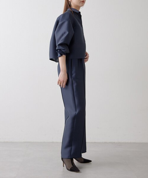 Drawing Numbers（ドローイング ナンバーズ）の「【Drawing Numbers】《セットアップ対応可》シルキーダブルクロスワイドパンツ（その他パンツ・レディース・ネイビー/ブラウン/ホワイト・38）」の20枚目の写真