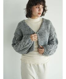 Chunky knit cropped cardigan