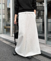 裏起毛スウェットロングマキシスカート