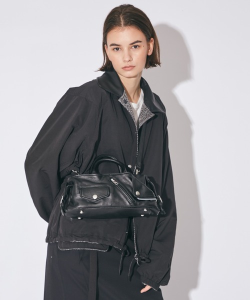 beautiful people(ビューティフルピープル)の「excerption riders boston bag(ボストンバッグ・レディース・ブラック・FREE)」の5枚目の写真