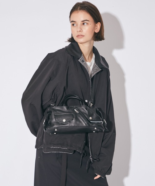 beautiful people(ビューティフルピープル)の「excerption riders boston bag(ボストンバッグ・レディース・ブラック・FREE)」の6枚目の写真