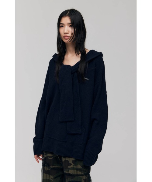 FELICITY(フェリシティ)の「Shawl Collar Knit(ニット/セーター・レディース・ワインレッド/グリーン/ネイビー・2)」の1枚目の写真