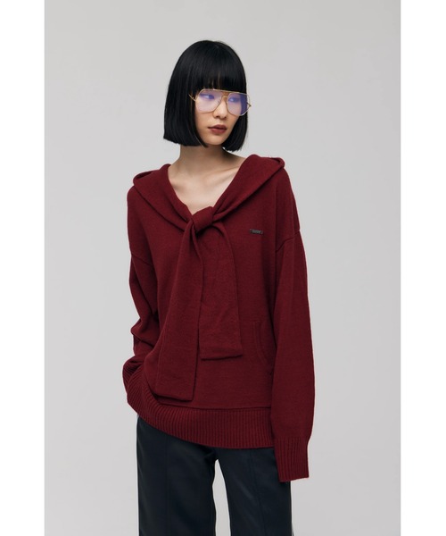 FELICITY(フェリシティ)の「Shawl Collar Knit(ニット/セーター・レディース・ワインレッド/グリーン/ネイビー・2)」の3枚目の写真