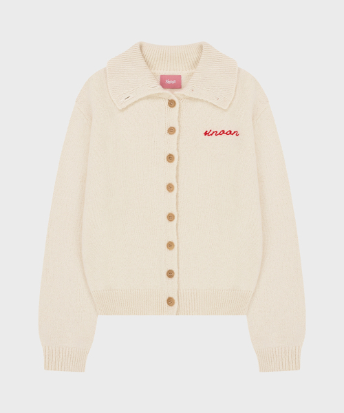 SINOON（シヌーン）の「[ビリー・ツキ着用]  SINOON ボタンニットカーディガン (クリーム)（Tシャツ/カットソー・レディース・アイボリー・FREE）」の4枚目の写真
