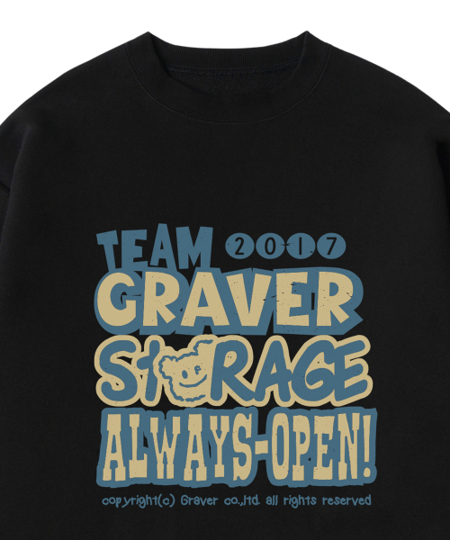GRAVER（グレーバー）の「[ユニセックス]ストレージ スウェット_ブラック（スウェット・レディース・ブラック・MEDIUM/LARGE/X-LARGE/SMALL）」の3枚目の写真