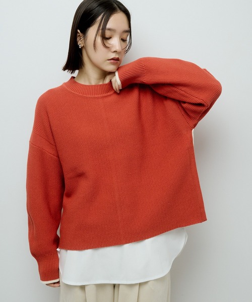 Green　Parks（グリーンパークス）の「裾ドッキングホワイトインナー（Tシャツ/カットソー・レディース・オフホワイト/ホワイト系その他5/ブルー系その他6・FREE）」の12枚目の写真