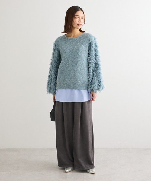 Green　Parks（グリーンパークス）の「裾ドッキングホワイトインナー（Tシャツ/カットソー・レディース・オフホワイト/ホワイト系その他5/ブルー系その他6・FREE）」の16枚目の写真