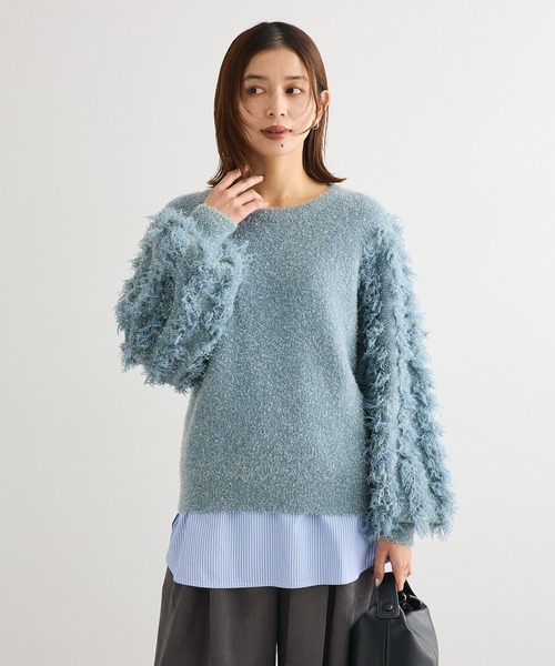 Green　Parks（グリーンパークス）の「裾ドッキングホワイトインナー（Tシャツ/カットソー・レディース・オフホワイト/ホワイト系その他5/ブルー系その他6・FREE）」の17枚目の写真