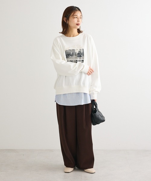 Green　Parks（グリーンパークス）の「裾ドッキングホワイトインナー（Tシャツ/カットソー・レディース・オフホワイト/ホワイト系その他5/ブルー系その他6・FREE）」の20枚目の写真