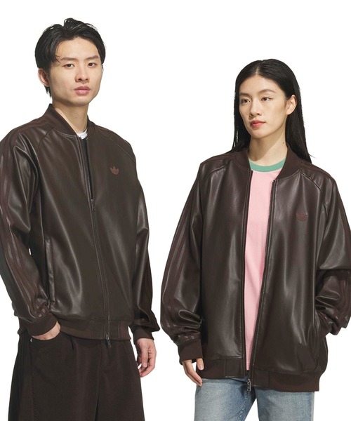 adidas（アディダス）の「adidas SST PLEATHER TRACK TOP / アディダス スーパースター プレザー トラックトップ（その他アウター・メンズ・ブラウン・M/XL/L/XXL/S）」の11枚目の写真