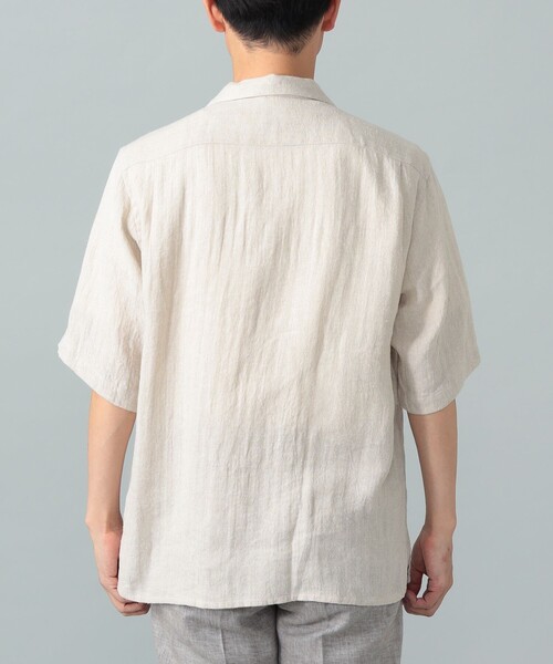 BEAMS F(ビームスエフ)の「リネンシルク ヘリンボーン オープンカラーシャツ(シャツ/ブラウス・メンズ・ナチュラル・SMALL/X-LARGE/LARGE/MEDIUM)」の5枚目の写真