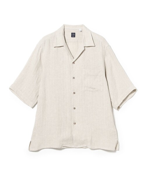 BEAMS F(ビームスエフ)の「リネンシルク ヘリンボーン オープンカラーシャツ(シャツ/ブラウス・メンズ・ナチュラル・SMALL/X-LARGE/LARGE/MEDIUM)」の8枚目の写真