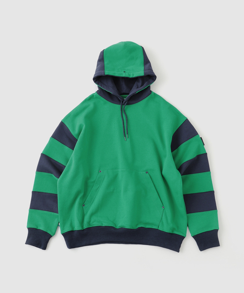 PHINGERIN / フィンガリン BORDER PATCH HOODIE