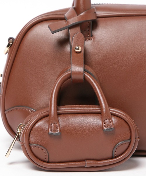 GLOBAL WORK（グローバルワーク）の「チャーム付きプチボストン/598263（ハンドバッグ・レディース・ブラック/ブラウン/ダークブラウン・FREE）」の11枚目の写真