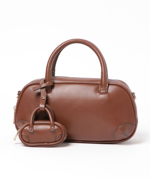 GLOBAL WORK（グローバルワーク）の「チャーム付きプチボストン/598263（ハンドバッグ・レディース・ブラック/ブラウン/ダークブラウン・FREE）」の10枚目の写真