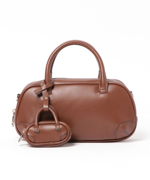 GLOBAL WORK（グローバルワーク）の「チャーム付きプチボストン/598263（ハンドバッグ・レディース・ブラック/ブラウン/ダークブラウン・FREE）」の14枚目の写真