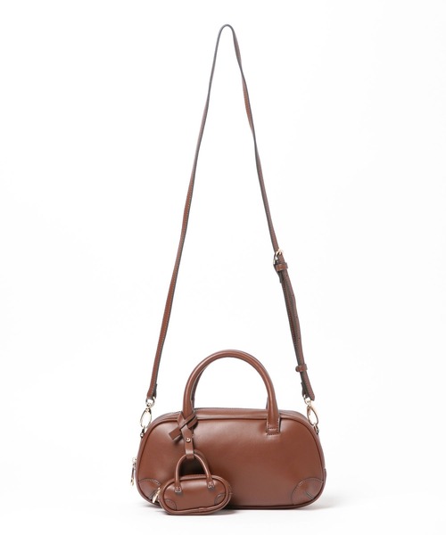 GLOBAL WORK（グローバルワーク）の「チャーム付きプチボストン/598263（ハンドバッグ・レディース・ブラック/ブラウン/ダークブラウン・FREE）」の9枚目の写真