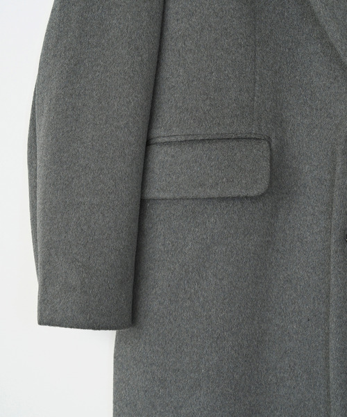 VICTIM（ヴィクティム）の「VICTIM ヴィクティム / CHESTERFIELD COAT ウールメルトンチェスターフィールドコート / VTM-25-O-101（チェスターコート・メンズ・ブラウン/ブラック/グレー・1/2）」の10枚目の写真