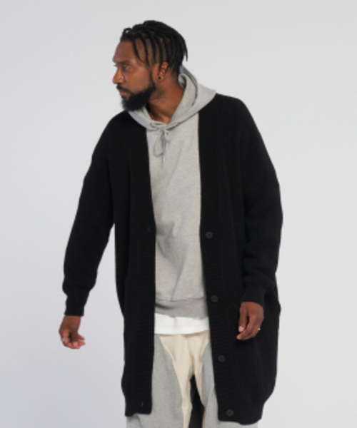 TNR Retro Long Cardigan — ретро длинный кардиган чёрный