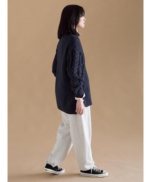sm2rhythm（サマンサモスモスリズム）の「ハイネックケーブルニットプルオーバー（ニット/セーター・レディース・ネイビー/オフホワイト/チャコールグレー・F）」の10枚目の写真