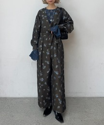 Ameri（アメリ）の「POSEY BLOOM JACQUARD JUMPSUIT（サロペット/オーバーオール）」