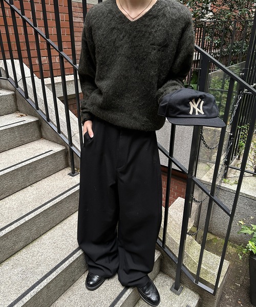 kutir(クティール)の「VNECK SHAGGY CROPPED KNIT/Vネックシャギークロップドニット(ニット/セーター・メンズ・カーキ/ブラック/ブラウン・LARGE/MEDIUM)」の13枚目の写真