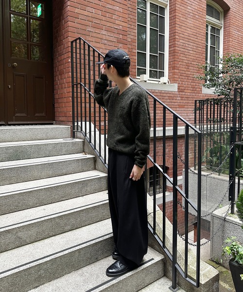 kutir(クティール)の「VNECK SHAGGY CROPPED KNIT/Vネックシャギークロップドニット(ニット/セーター・メンズ・カーキ/ブラック/ブラウン・LARGE/MEDIUM)」の10枚目の写真