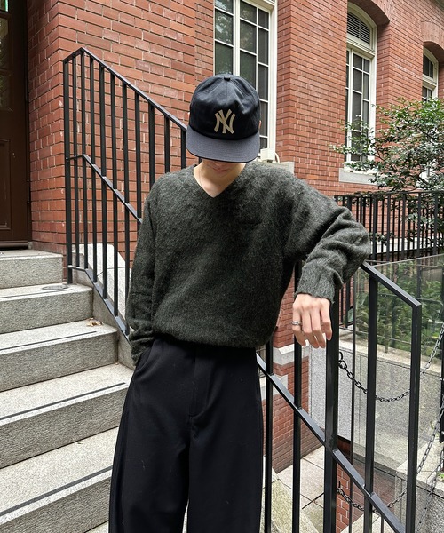 kutir(クティール)の「VNECK SHAGGY CROPPED KNIT/Vネックシャギークロップドニット(ニット/セーター・メンズ・カーキ/ブラック/ブラウン・LARGE/MEDIUM)」の5枚目の写真
