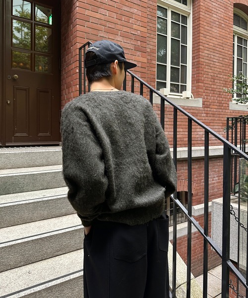 kutir(クティール)の「VNECK SHAGGY CROPPED KNIT/Vネックシャギークロップドニット(ニット/セーター・メンズ・カーキ/ブラック/ブラウン・LARGE/MEDIUM)」の6枚目の写真