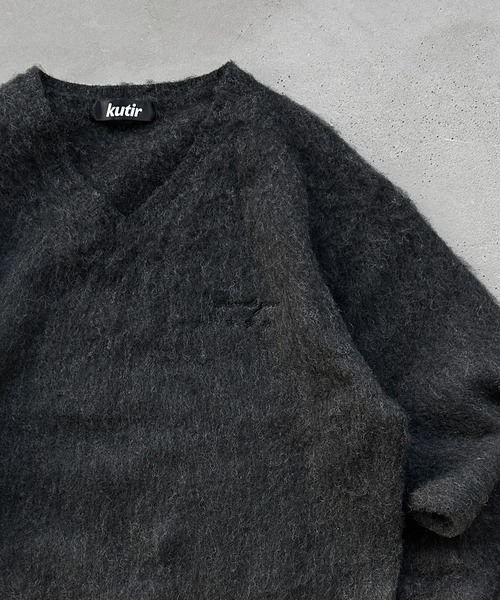kutir(クティール)の「VNECK SHAGGY CROPPED KNIT/Vネックシャギークロップドニット(ニット/セーター・メンズ・カーキ/ブラック/ブラウン・LARGE/MEDIUM)」の14枚目の写真